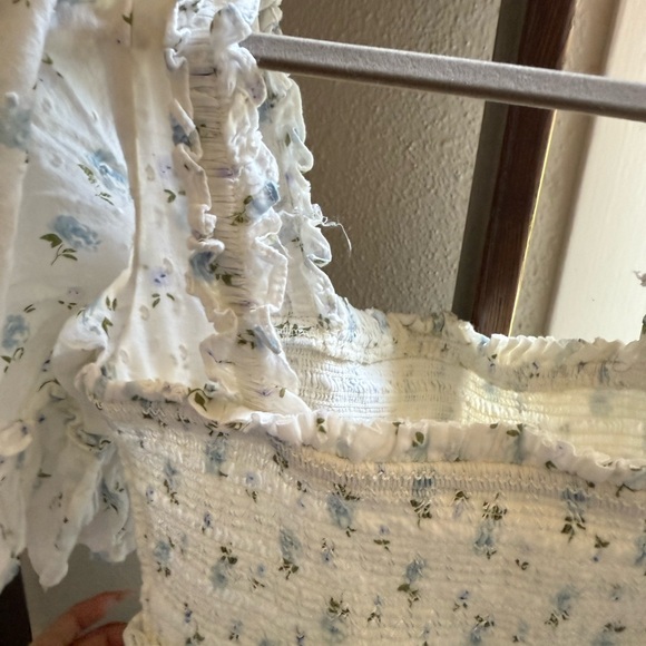 Needle & Thread Bijou Moonshine Blue Smocked Day Dress - Picture 3 of 7